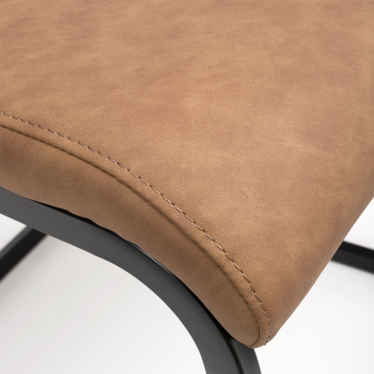 Furniture Link Dining Chair Loft Tan Dining Chair Black Leg (Sold in Pairs)