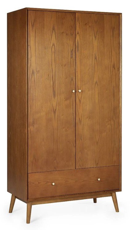 Julian Bowen Wardrobes Lowry 2 Door 1 Drawer Wardrobe