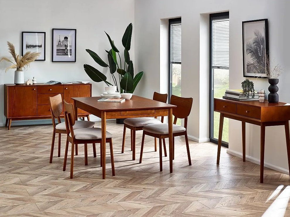 Julian Bowen Dining Tables Lowry Extending Dining Table With 2 Drawers