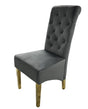 AWST Dining Chairs Lucie Grey Knocker Back Fabric Dining Chair