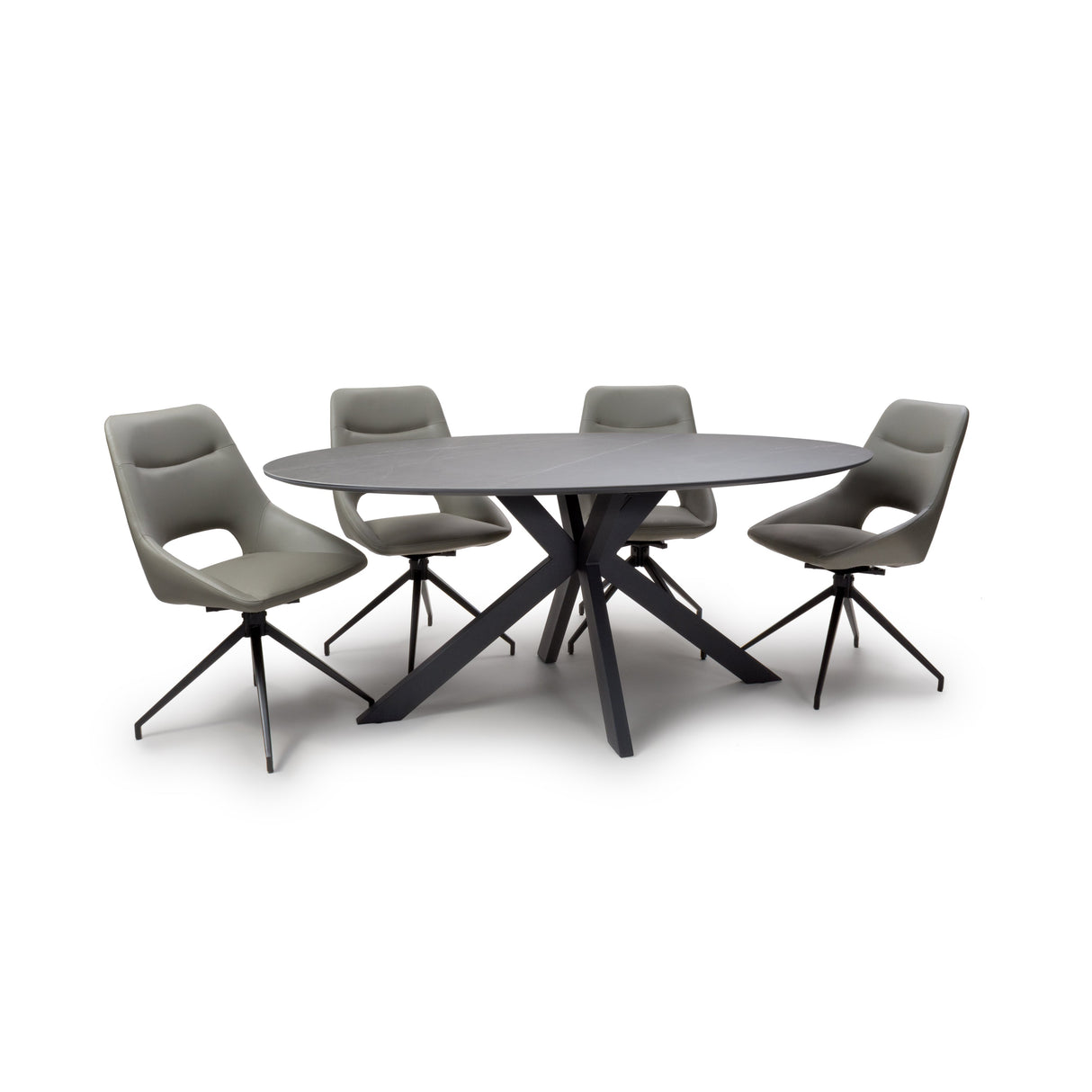 Furniture Link Dining Table Extending Lunar Oval Table 1800mm