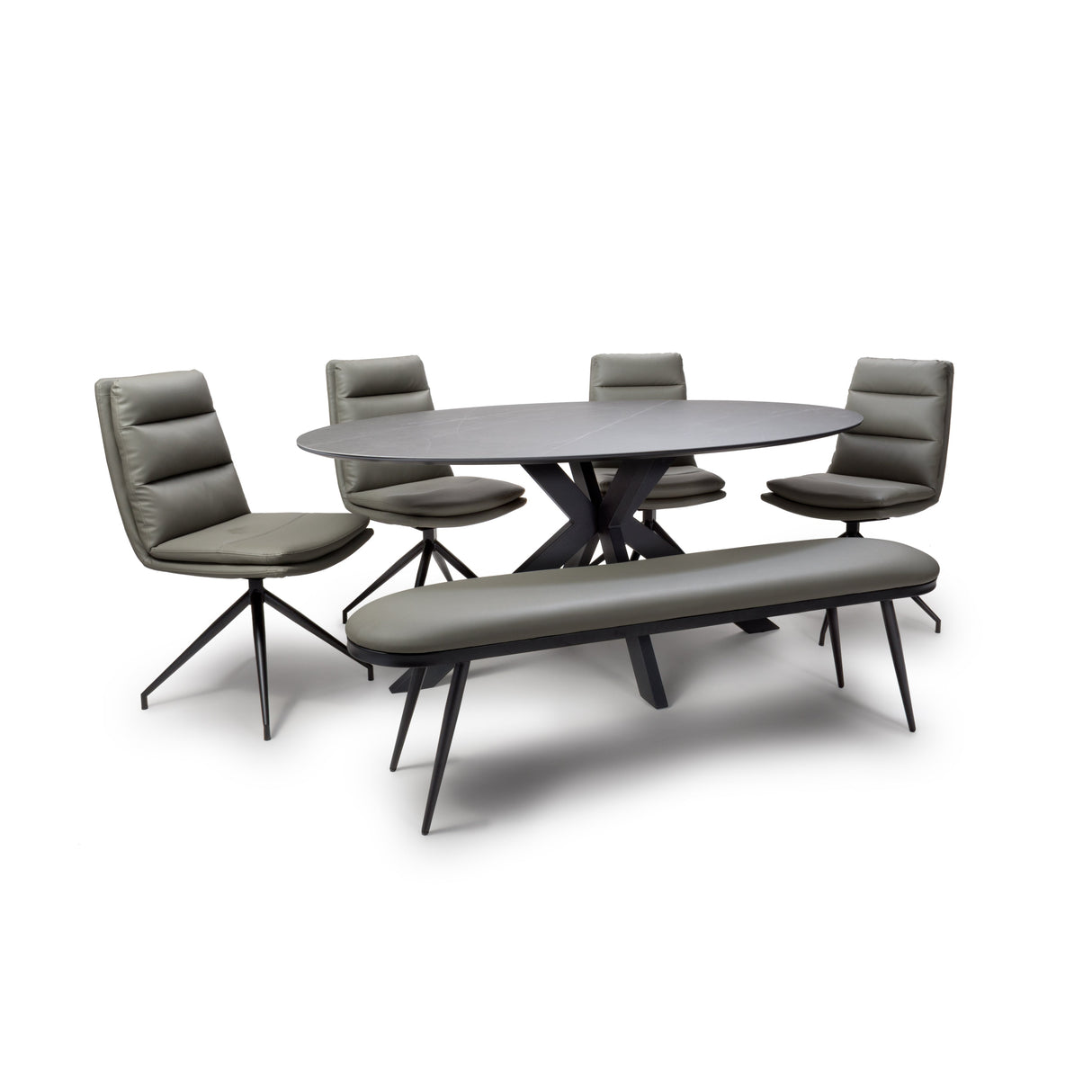 Furniture Link Dining Table Extending Lunar Oval Table 1800mm