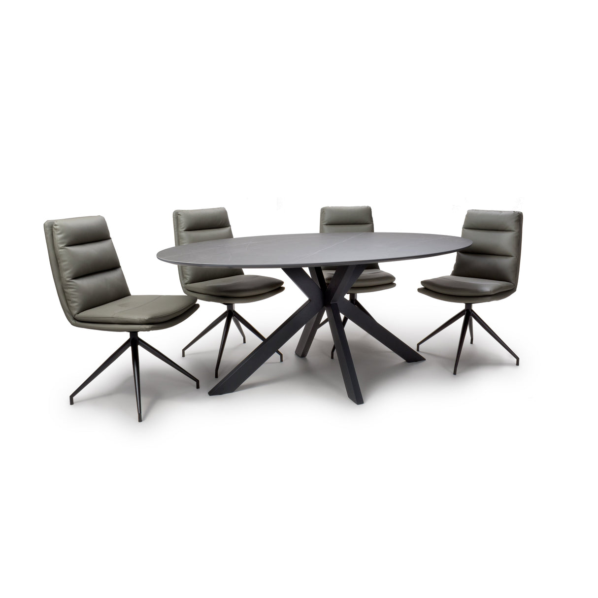 Furniture Link Dining Table Extending Lunar Oval Table 1800mm