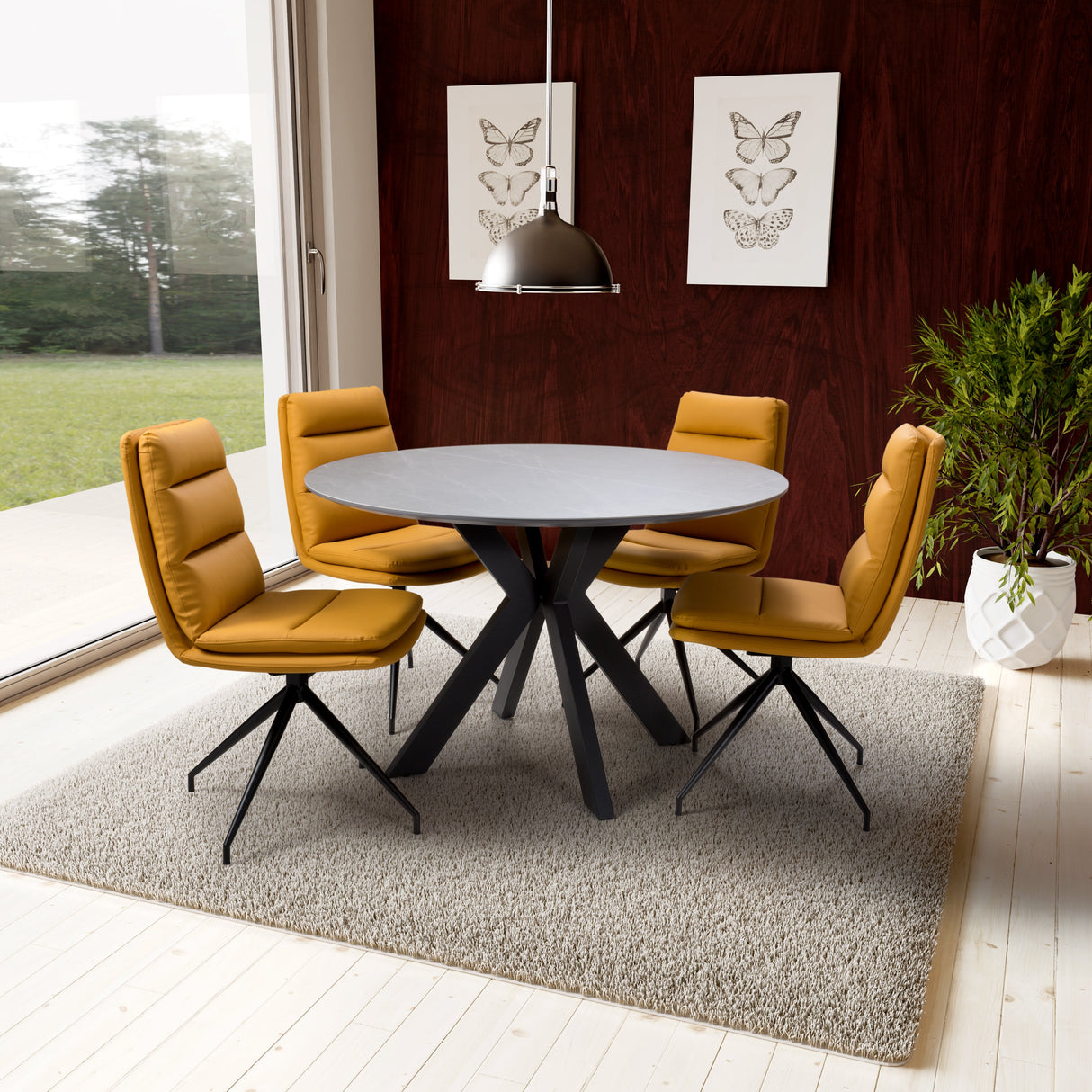 Furniture Link Dining Table Extending Lunar Round Table 1200mm