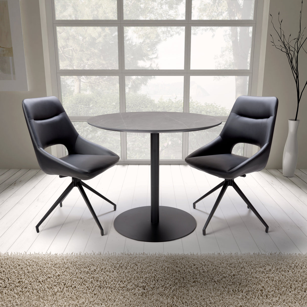 Furniture Link Dining Table Extending Lunar Round Table 900mm