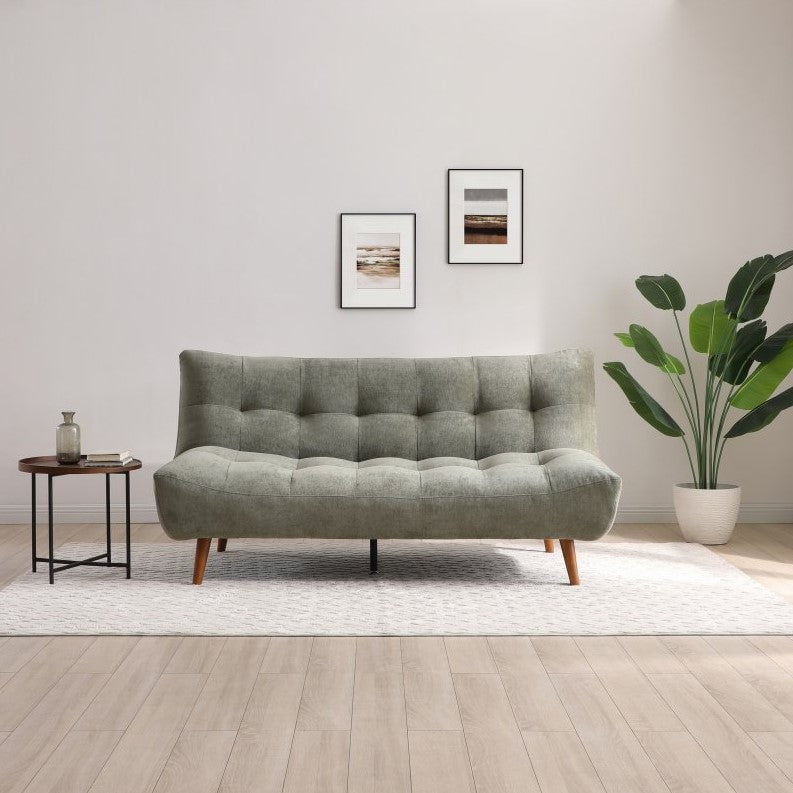 Kyoto Sofa Venus Washed Olive Chenille Lux Click Clack Sofa Bed