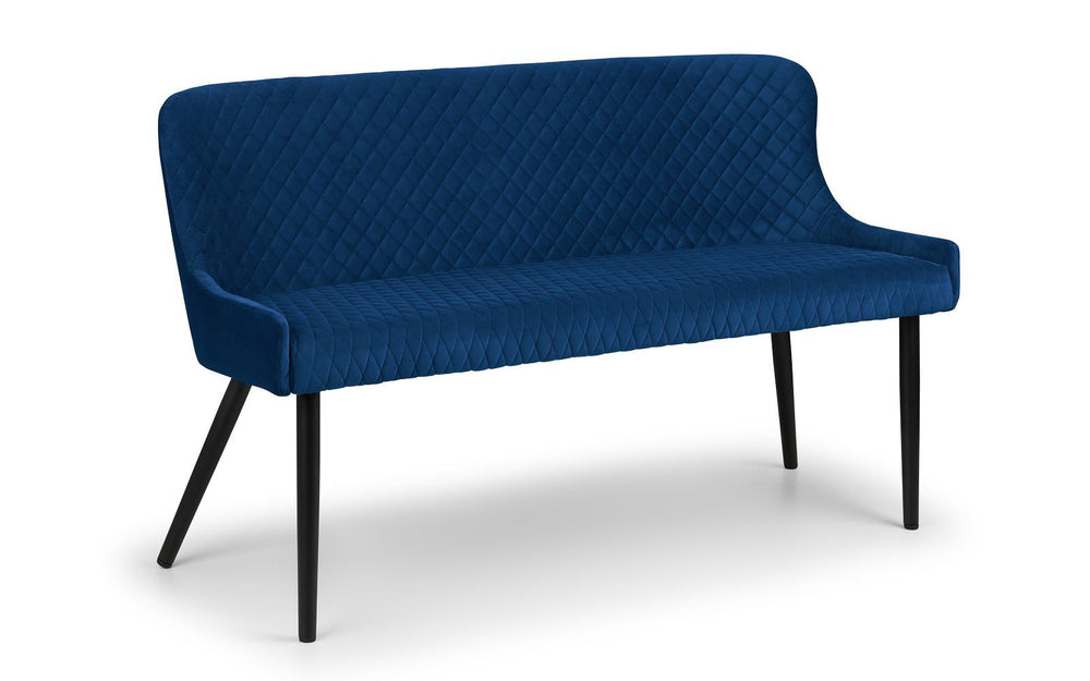 Julian Bowen Benches Luxe High Back Bench - Blue