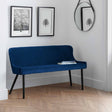 Julian Bowen Benches Luxe High Back Bench - Blue