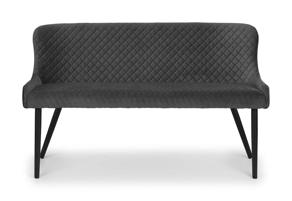 Julian Bowen Benches Luxe High Back Bench - Grey