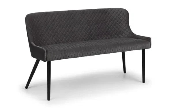 Julian Bowen Benches Luxe High Back Bench - Grey