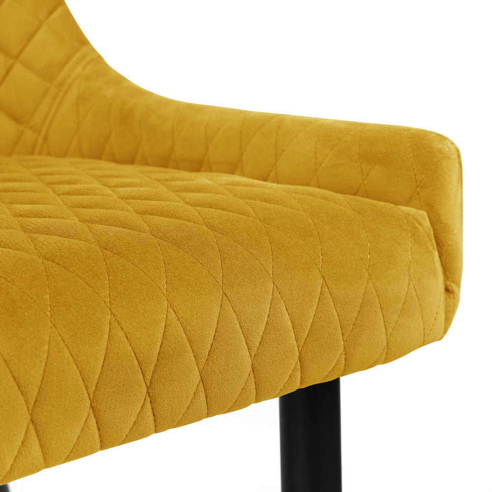 Julian Bowen Benches Luxe High Back Bench - Mustard