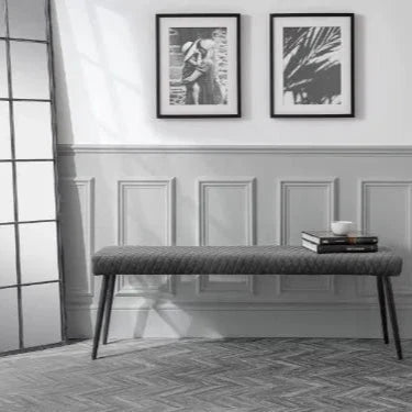 Julian Bowen Benches Luxe Low Bench - Grey