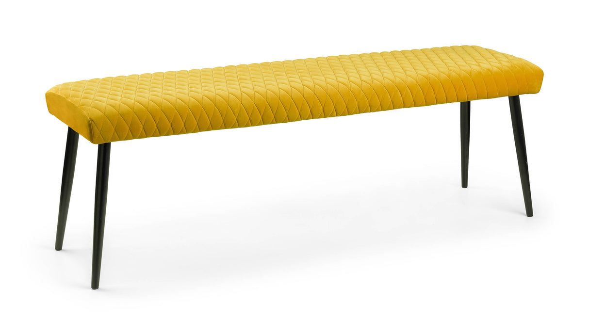 Julian Bowen Benches Luxe Low Bench - Mustard