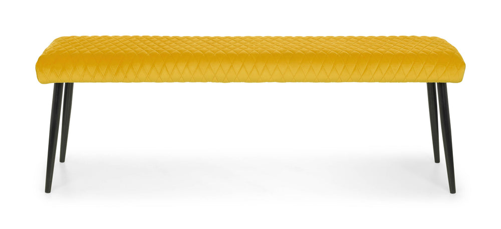 Julian Bowen Benches Luxe Low Bench - Mustard