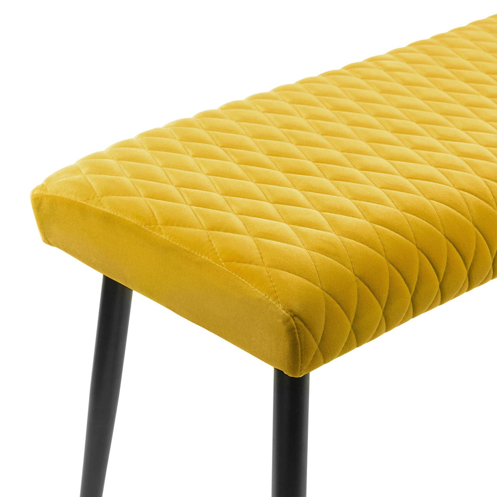 Julian Bowen Benches Luxe Low Bench - Mustard