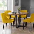 Julian Bowen Dining Chairs Luxe Velvet Dining Chairs - Mustard - Sold in pairs