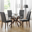 Julian Bowen Dining Chairs Madrid Velvet Dining Chairs - Sold in pairs