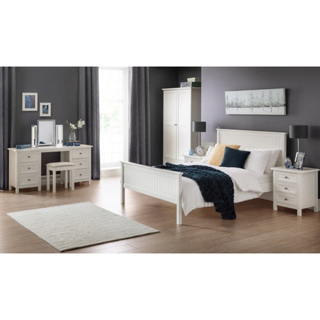 Julian Bowen Bed Maine 135cm Double Bed - Surf White
