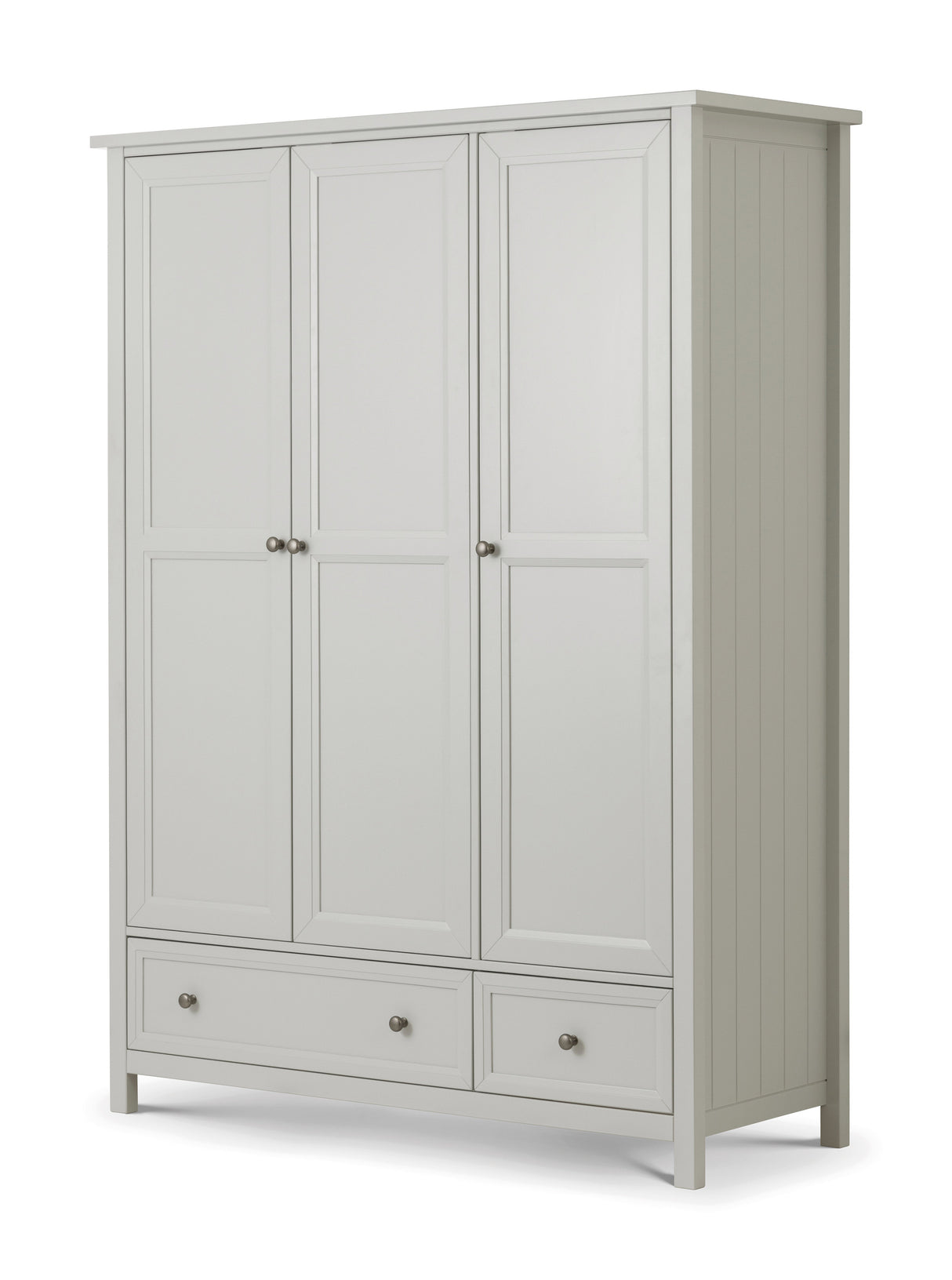 Julian Bowen Wardrobes Maine 3 Door Combination Wardrobe - Dove Grey