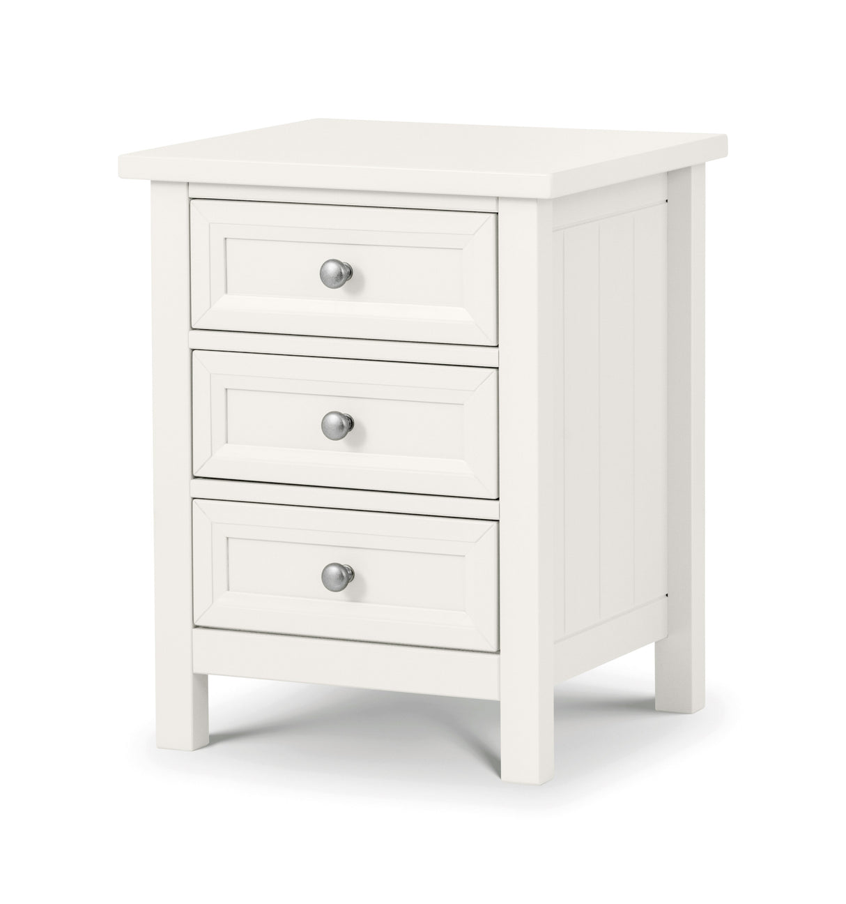 Julian Bowen Bedside Maine 3 Drawer Bedside - Surf White