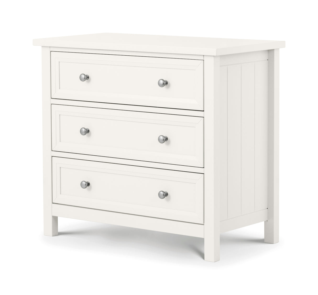 Julian Bowen Chests Maine 3 Drawer Wide Chest - Surf White