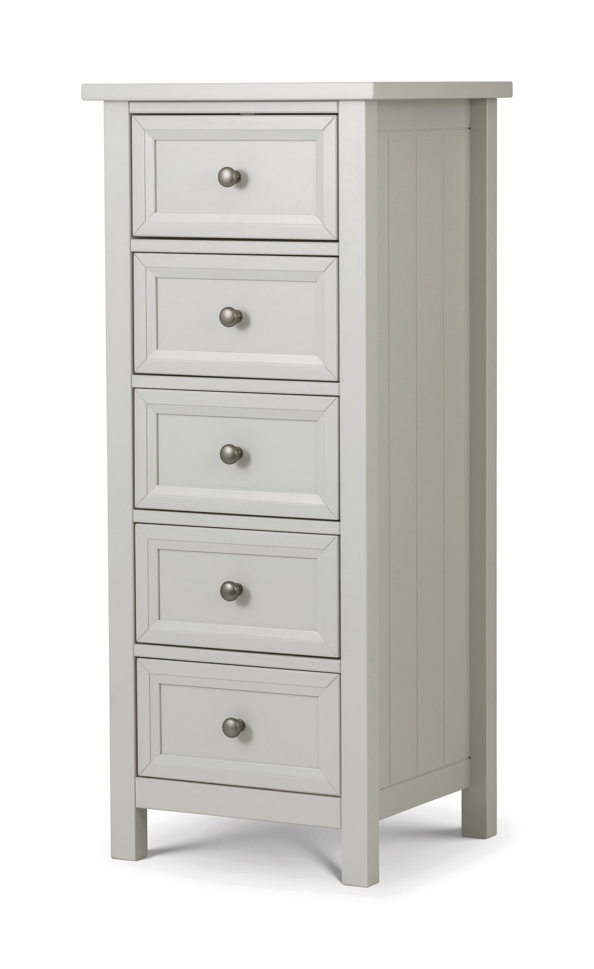 Julian Bowen Chests Maine 5 Drawer Tall Chest - Dove Grey