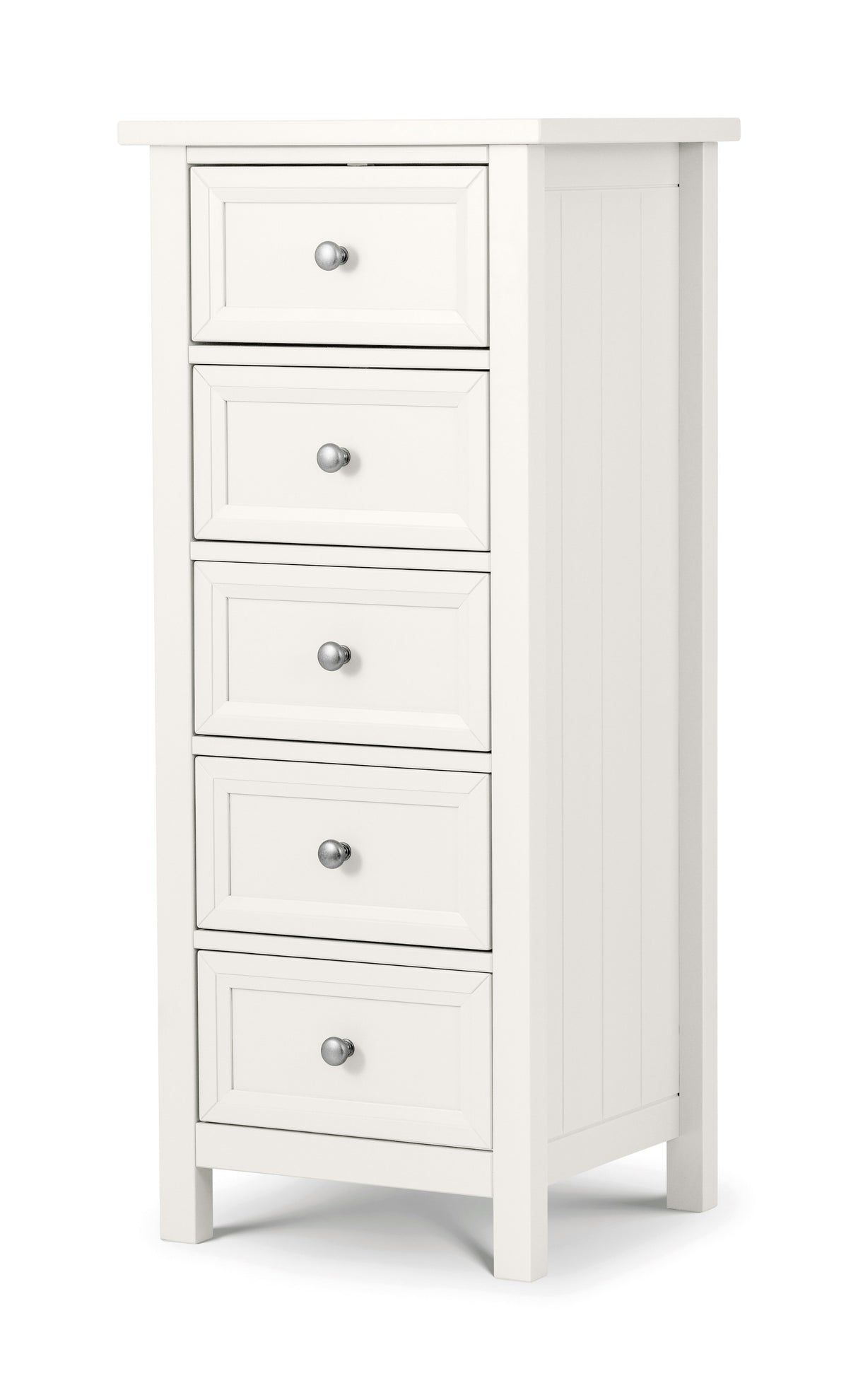 Julian Bowen Chests Maine 5 Drawer Tall Chest - Surf White