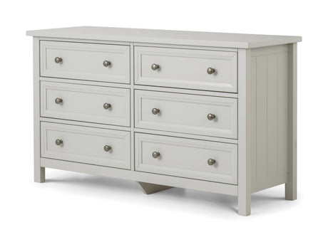 Julian Bowen Chests Maine 6 Drawer Wide Chest - Dove Grey