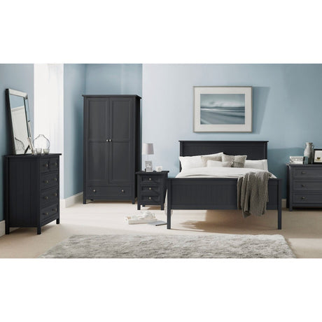 Julian Bowen Bed Maine 90cm Single Bed - Anthracite