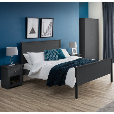 Julian Bowen Bed Maine 90cm Single Bed - Anthracite