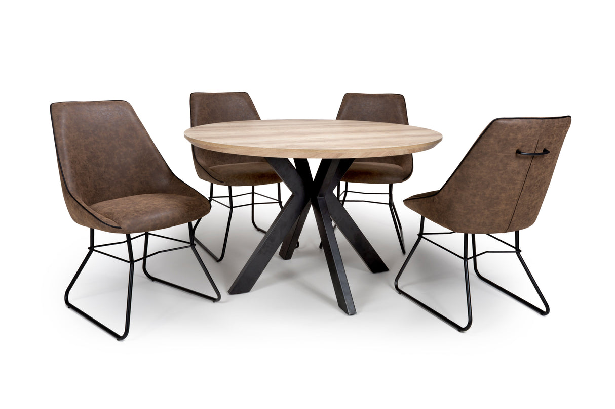 Furniture Link Dining Table Manhattan 1200mm Round Dining Table