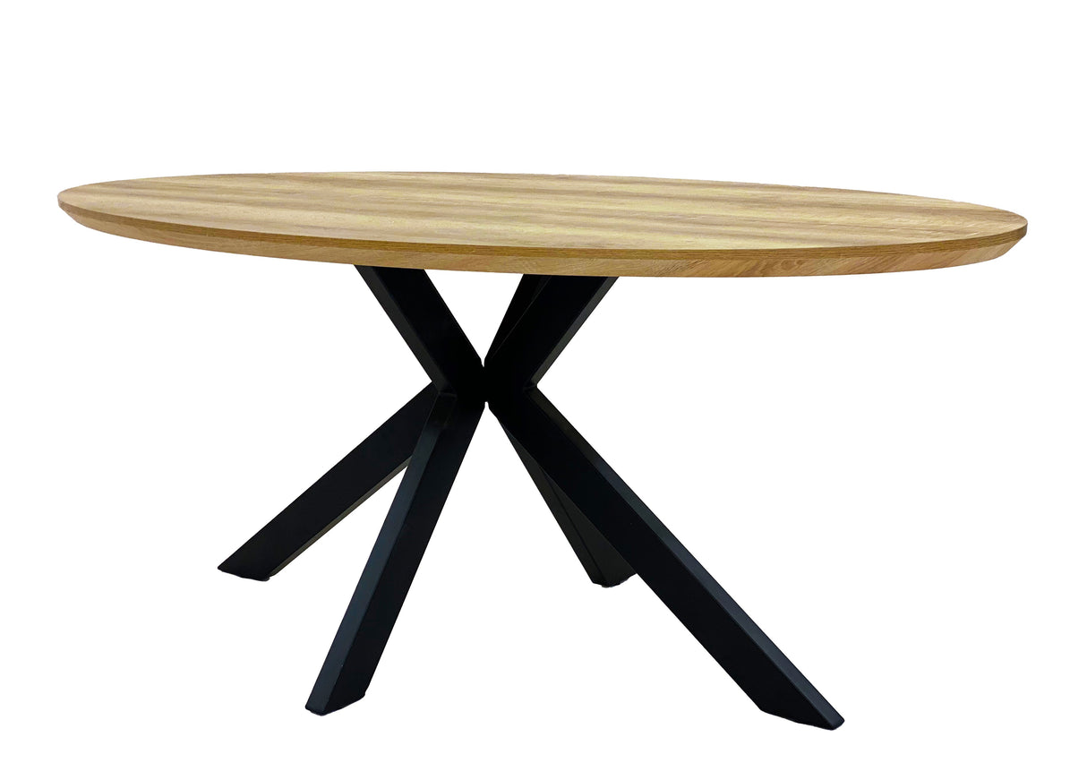 Furniture Link Dining Table Oak Manhattan 1800mm Oval Dining Table