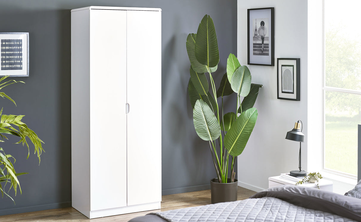 Julian Bowen Wardrobes Manhattan 2 Door Wardrobe - White