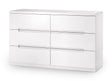 Julian Bowen Chests Manhattan 6 Drawer Wide Chest - White