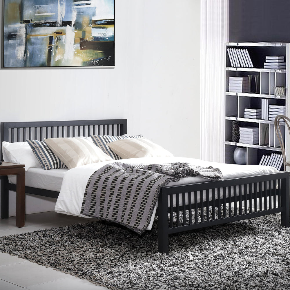 Time Living Bed Frame Meridian Black Wooden Bed Frame