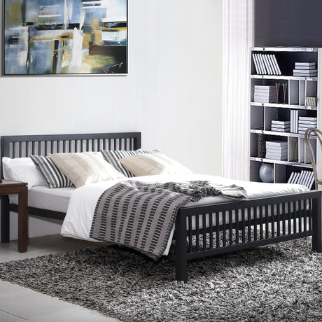 Time Living Bed Frame Meridian Black Wooden Bed Frame