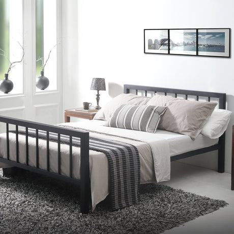 Time Living Bed Frame Metro Black Metal Bed Frame