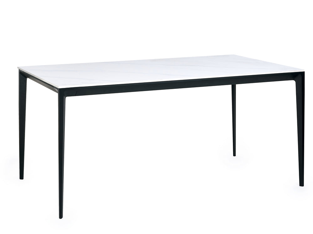 Julian Bowen Dining Tables Miami Rectangular Stone Top Dining Table - White Marble