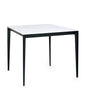 Julian Bowen Dining Tables Miami Square Stone Top Dining Table - White Marble