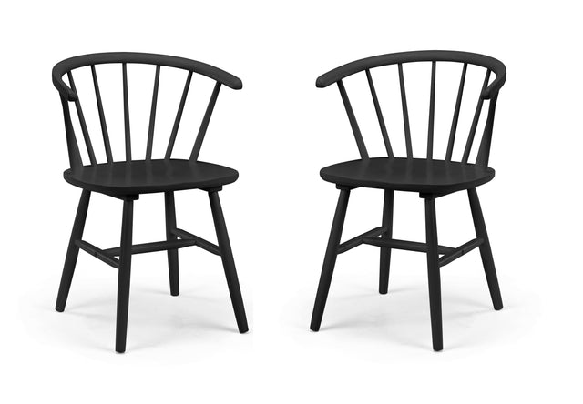 Julian Bowen Dining Chairs Modena Dining Chairs - Black - Sold in pairs