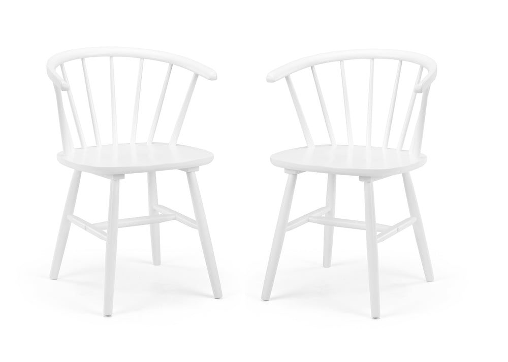 Julian Bowen Dining Chairs Modena Dining Chairs - White - Sold in pairs