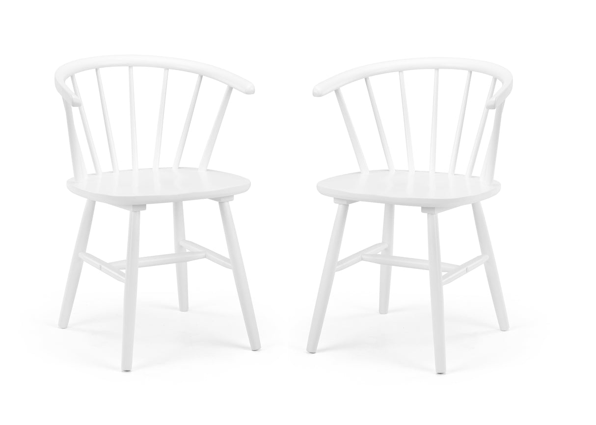 Julian Bowen Dining Chairs Modena Dining Chairs - White - Sold in pairs