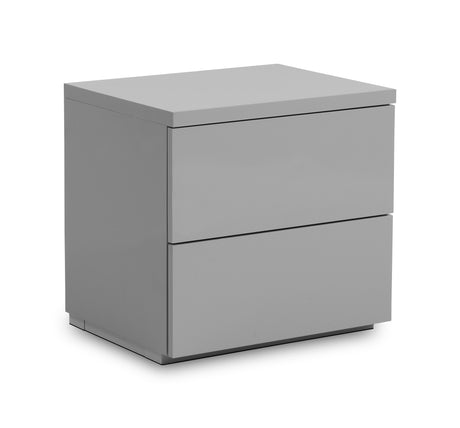 Julian Bowen Bedside Monaco 2 Drw Bedside - Grey Gloss