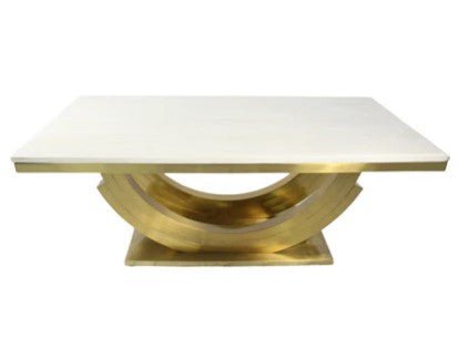 AWST Dining Table Monte Carlo Gold 2.0m Marble Dining Table