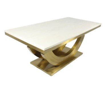 AWST Dining Table Monte Carlo Gold 2.0m Marble Dining Table
