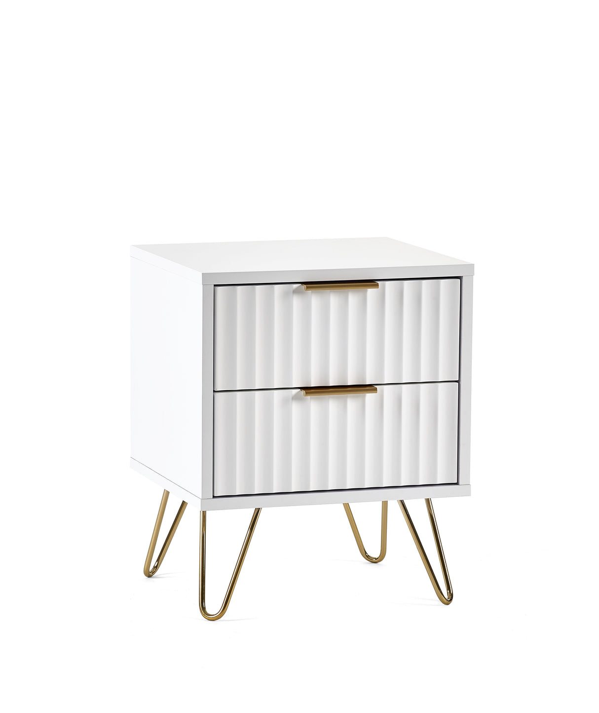 Julian Bowen Bedside Murano 2 Drawer Bedside - Matt White