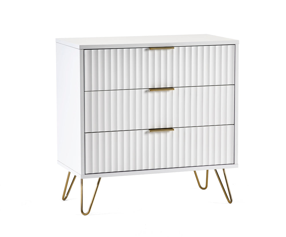 Julian Bowen Chests Murano 3 Drawer Chest - Matt White