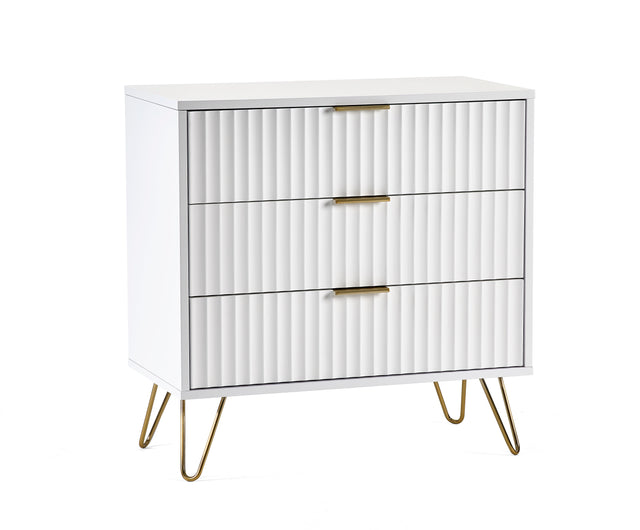 Julian Bowen Chests Murano 3 Drawer Chest - Matt White