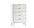Julian Bowen Chests Murano 5 Drawer Chest - Matt White
