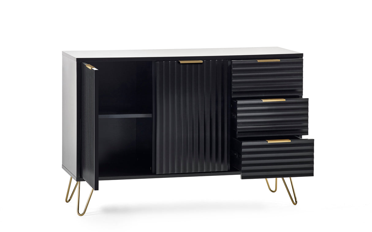 Julian Bowen Sideboards Murano Large Sideboard - Matt Black